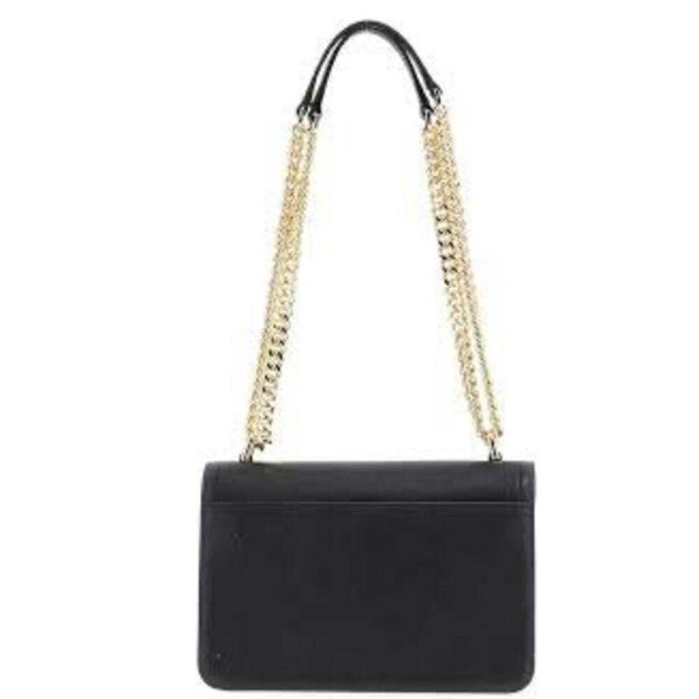 NEW ✅ Michael Kors Heather Large Leather Shoulder Bag BLACK ⭐ NEW - Picture 10 of 16